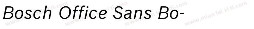 Bosch Office Sans Bo字体转换